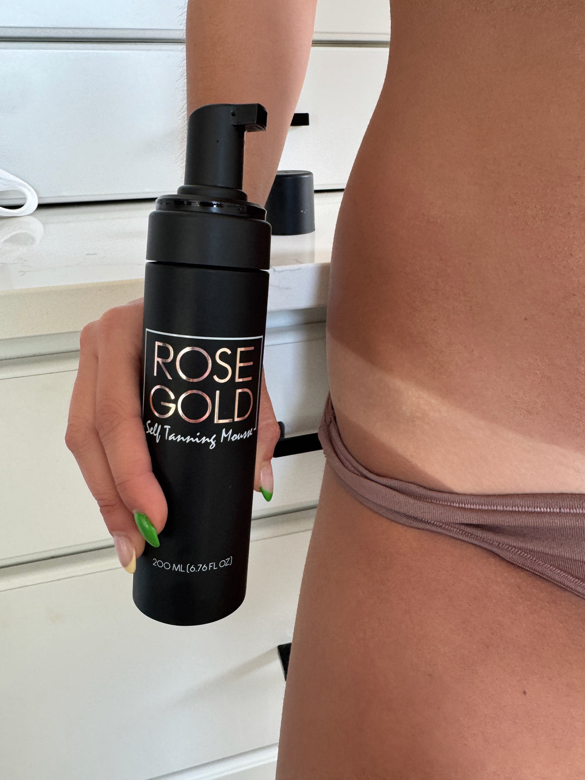 Rose Gold Sunless Rapid Rinse Self-Tanning Mousse, 200 mL